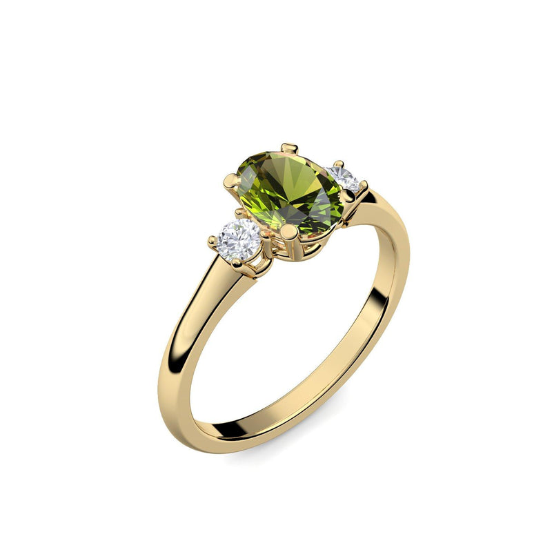 Verlobungsring Damen Gelbgold Peridot