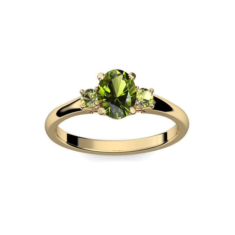 Verlobungsring Damen Gelbgold Peridot