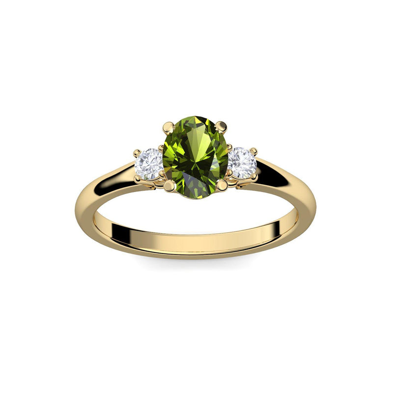 Verlobungsring Damen Gelbgold Peridot