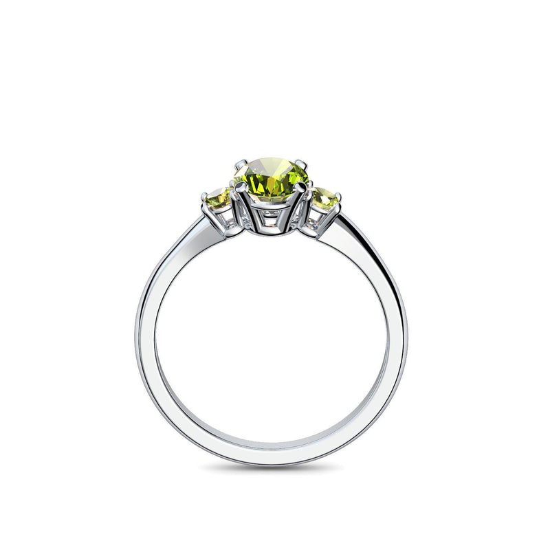 Verlobungsring Damen Platin Peridot