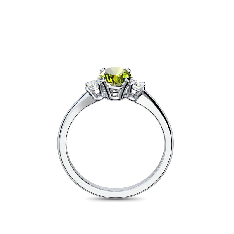 Verlobungsring Damen Platin Peridot