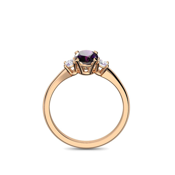 Verlobungsring Damen Rosegold Amethyst