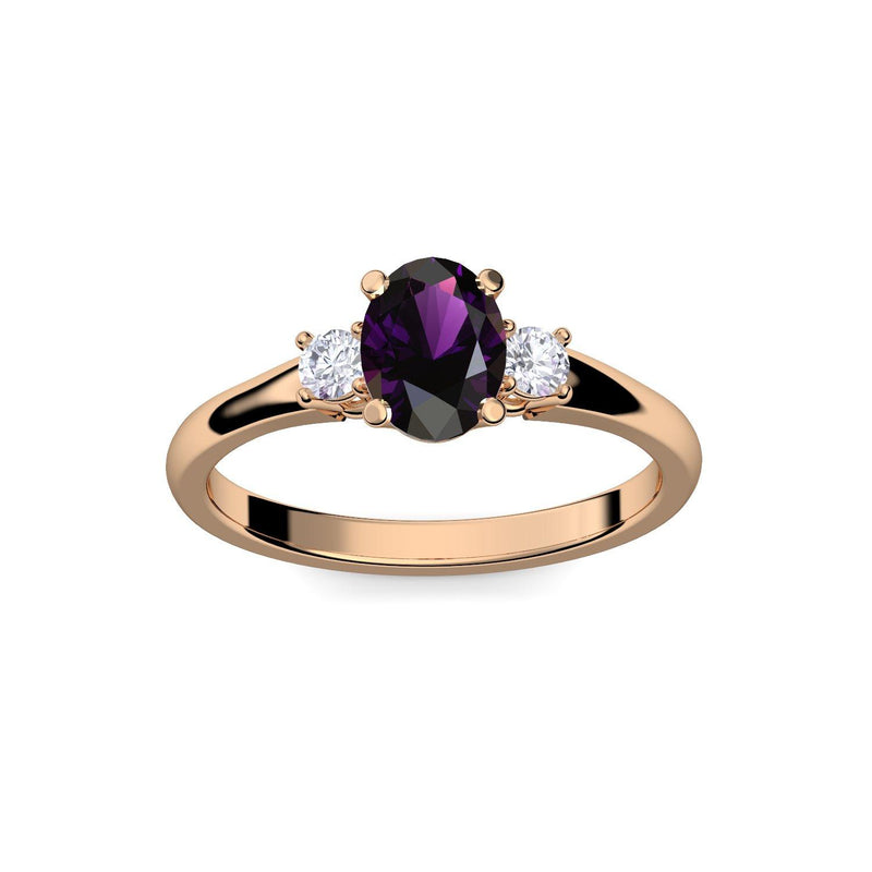 Verlobungsring Damen Rosegold Amethyst