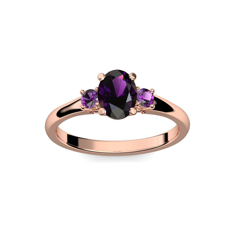 Verlobungsring Damen Rotgold Amethyst