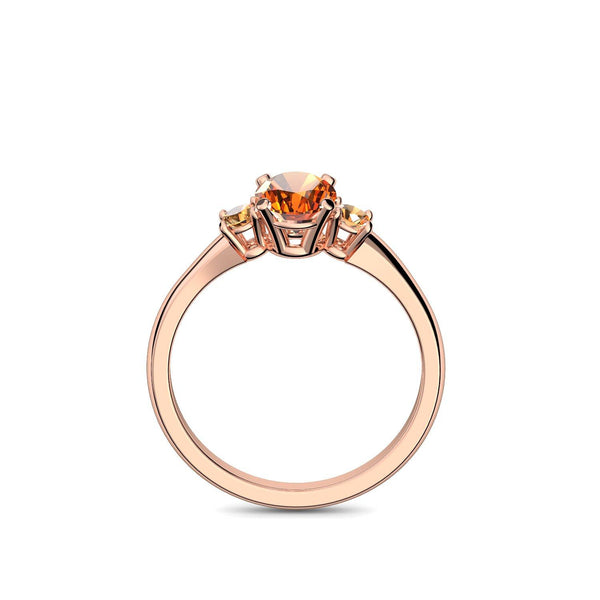 Verlobungsring Damen Rotgold Citrin