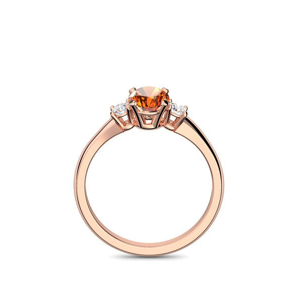 Verlobungsring Damen Rotgold Citrin