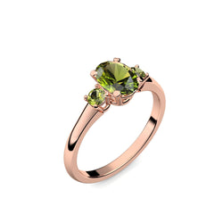 Verlobungsring Damen Rotgold Peridot