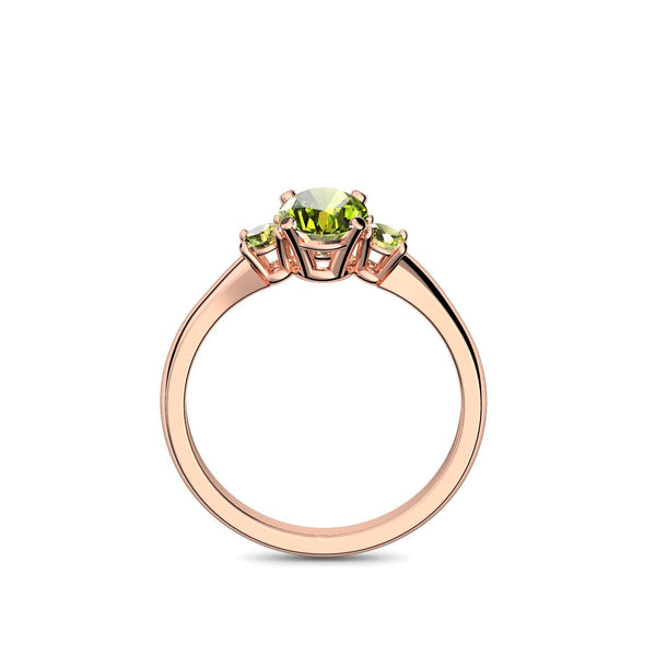 Verlobungsring Damen Rotgold Peridot