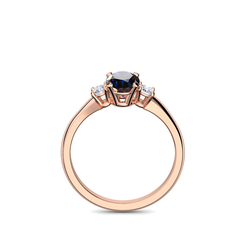 Verlobungsring Damen Rotgold Saphir