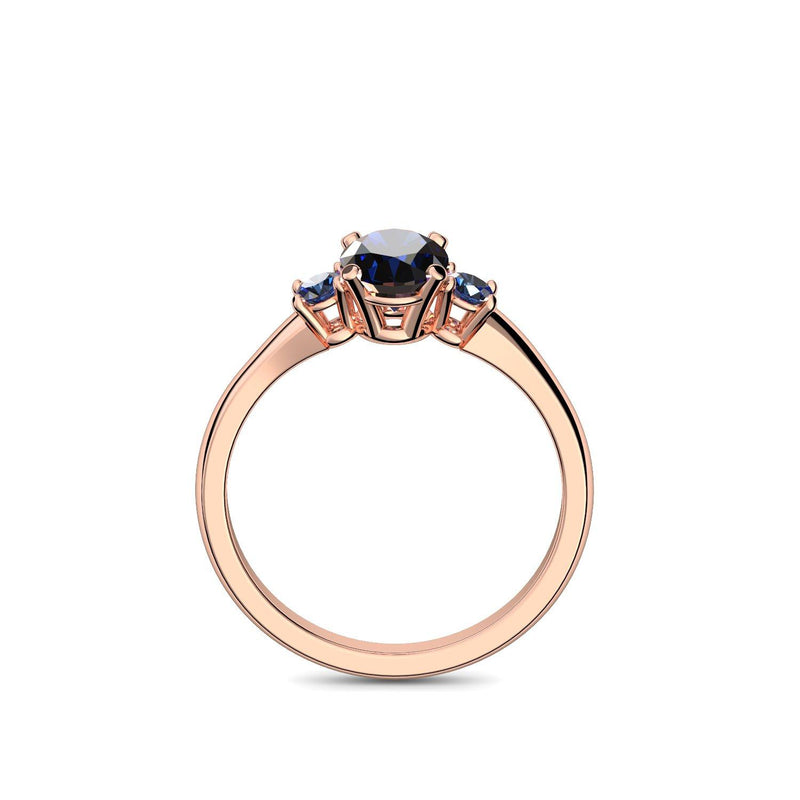 Verlobungsring Damen Rotgold Saphir