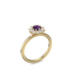 Verlobungsring Gelbgold Amethyst