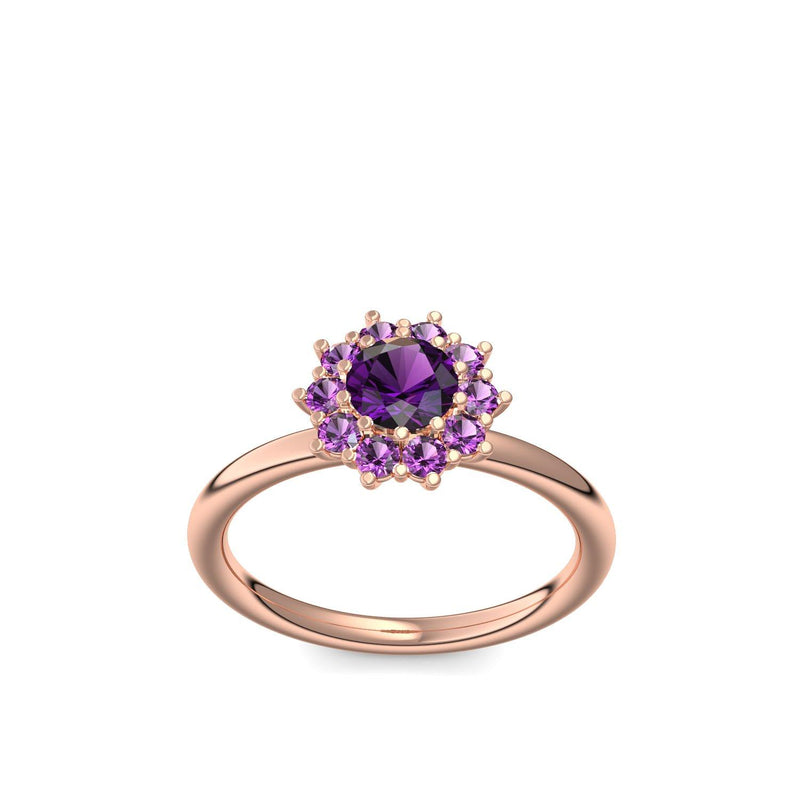 Verlobungsring Rosegold Amethyst