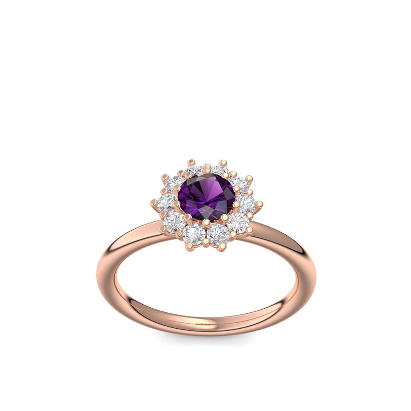 Verlobungsring Rosegold Amethyst