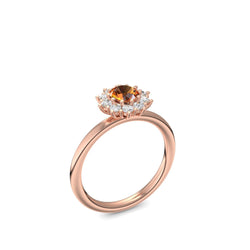 Verlobungsring Rosegold Citrin