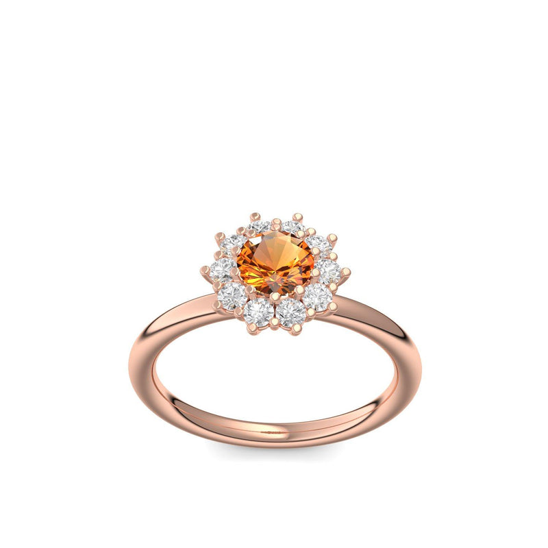 Verlobungsring Rosegold Citrin