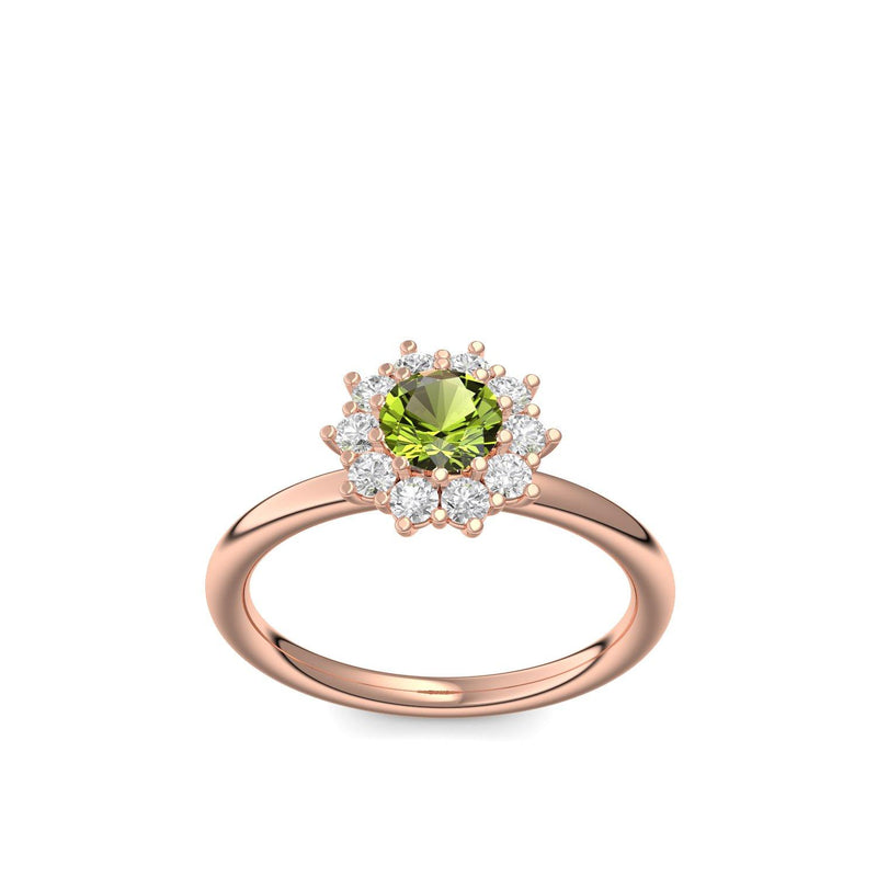 Verlobungsring Rosegold Peridot