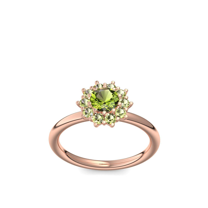 Verlobungsring Rosegold Peridot