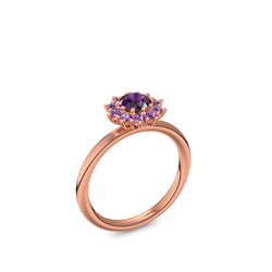 Verlobungsring Rotgold Amethyst