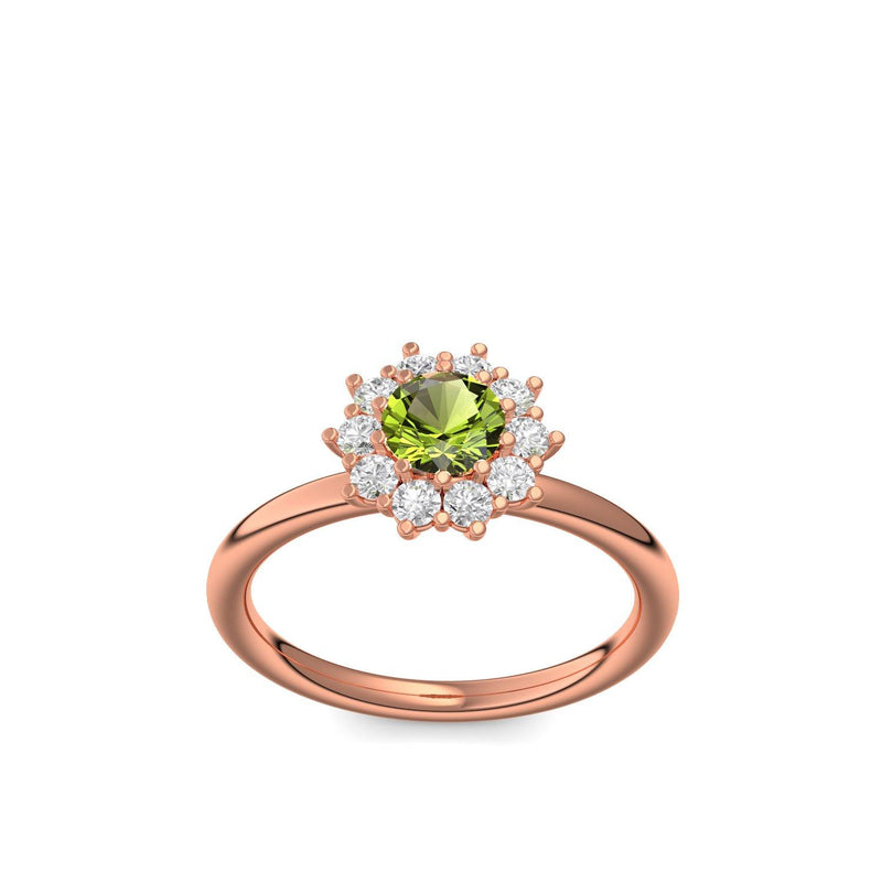 Verlobungsring Rotgold Peridot