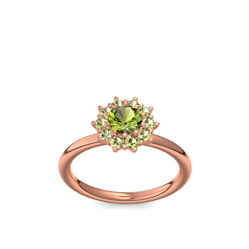 Verlobungsring Rotgold Peridot