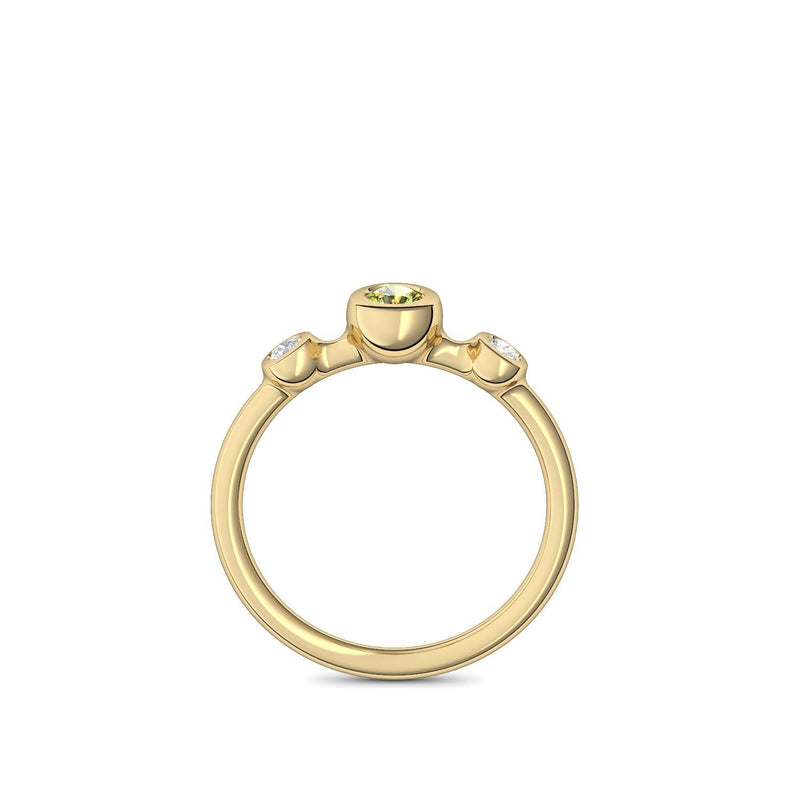 Verlobungsring Schlicht Gelbgold Peridot