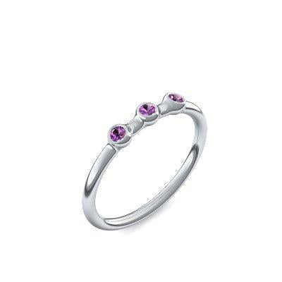 Verlobungsring Schlicht Platin Amethyst