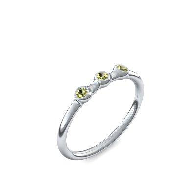 Verlobungsring Schlicht Platin Peridot