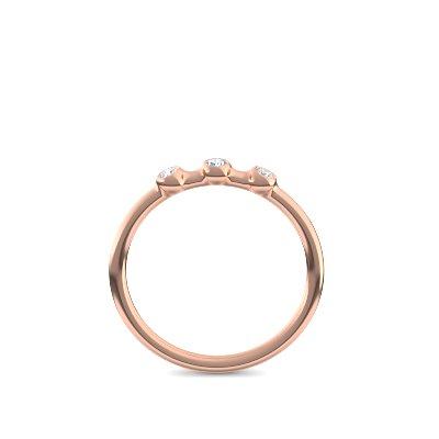 Verlobungsring Schlicht Rosegold Aquamarin