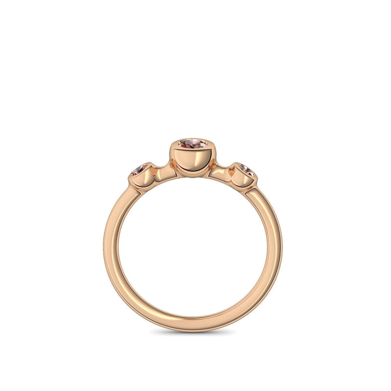 Verlobungsring Schlicht Rosegold Granat