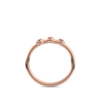 Verlobungsring Schlicht Rosegold Granat