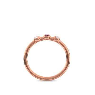 Verlobungsring Schlicht Rotgold Amethyst