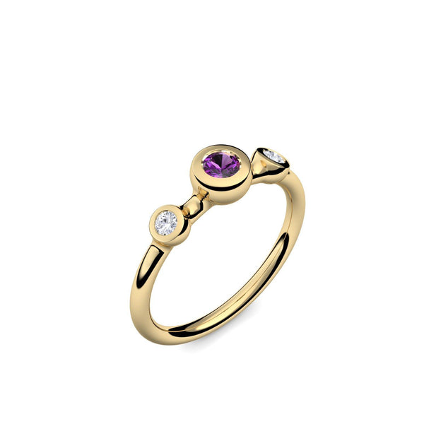 Verlobungsringe Gelbgoldvergoldet Amethyst