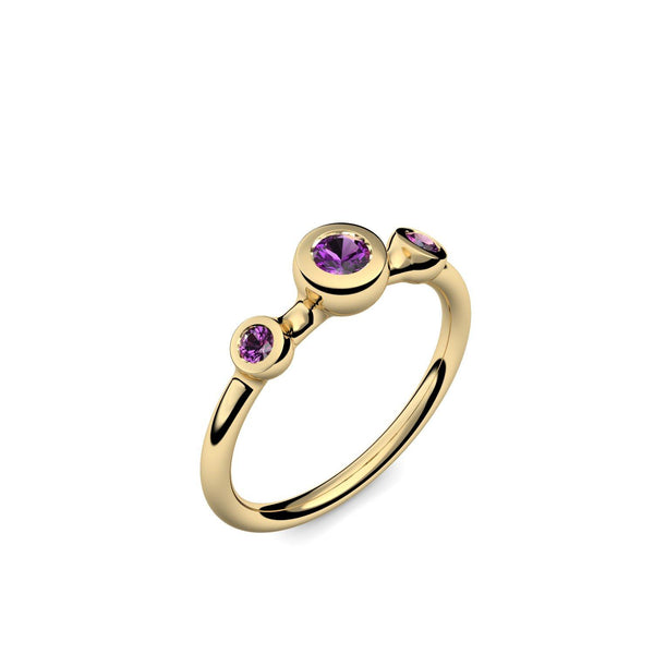 Verlobungsringe Gelbgoldvergoldet Amethyst