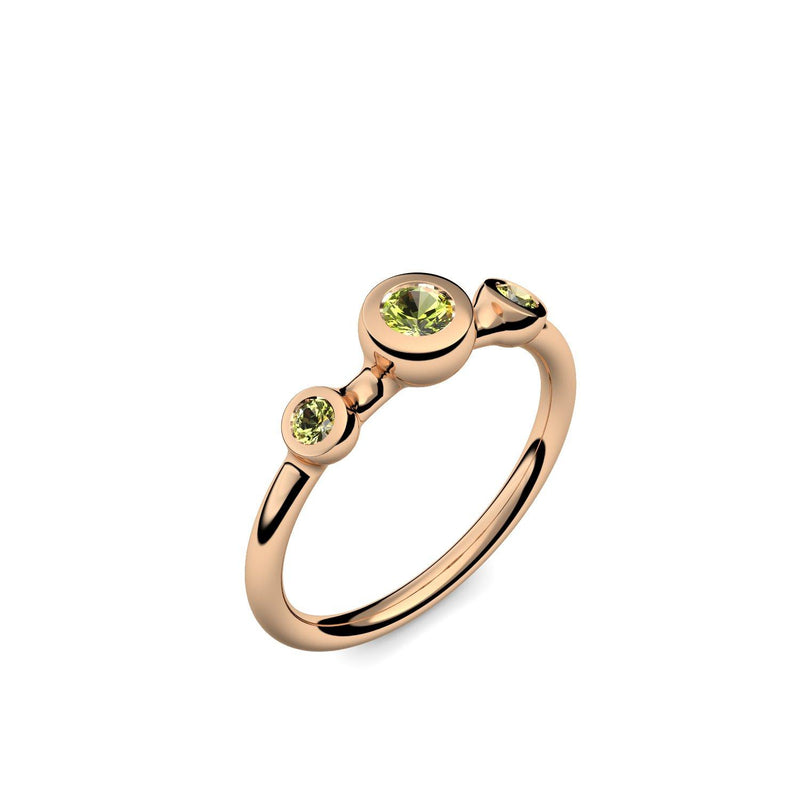 Verlobungsringe Rosegoldvergoldet Peridot